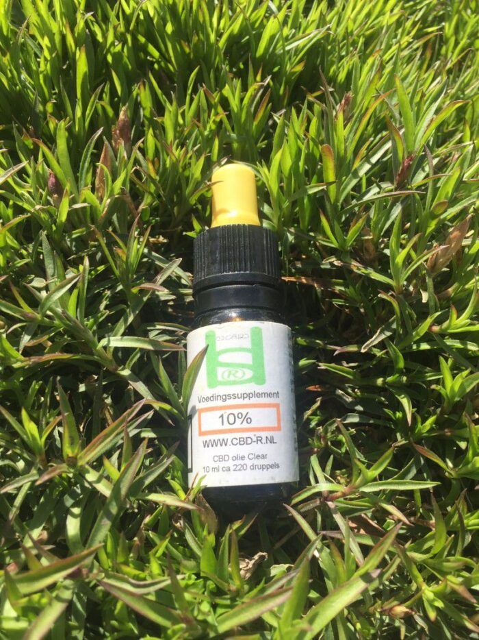 CBD-R 10 ml CBD olie 10% geel label Clear hennepzaadolie