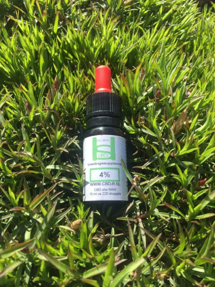 CBD-R 10 ml CBD olie 4% groen (raw) label olijfolie