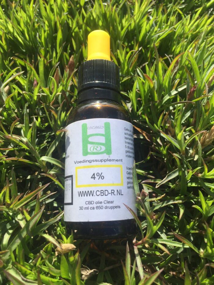 CBD-R 30 ml CBD olie 4% geel label Clear hennepzaadolie