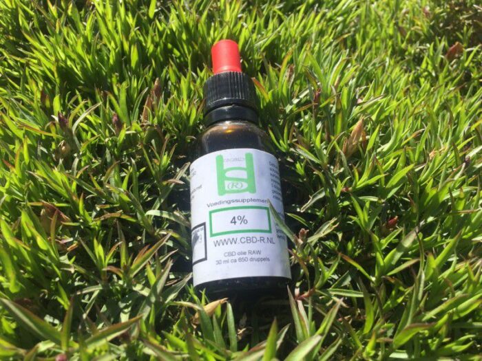 CBD-R 30 ml CBD olie 4% groen (raw) label olijfolie