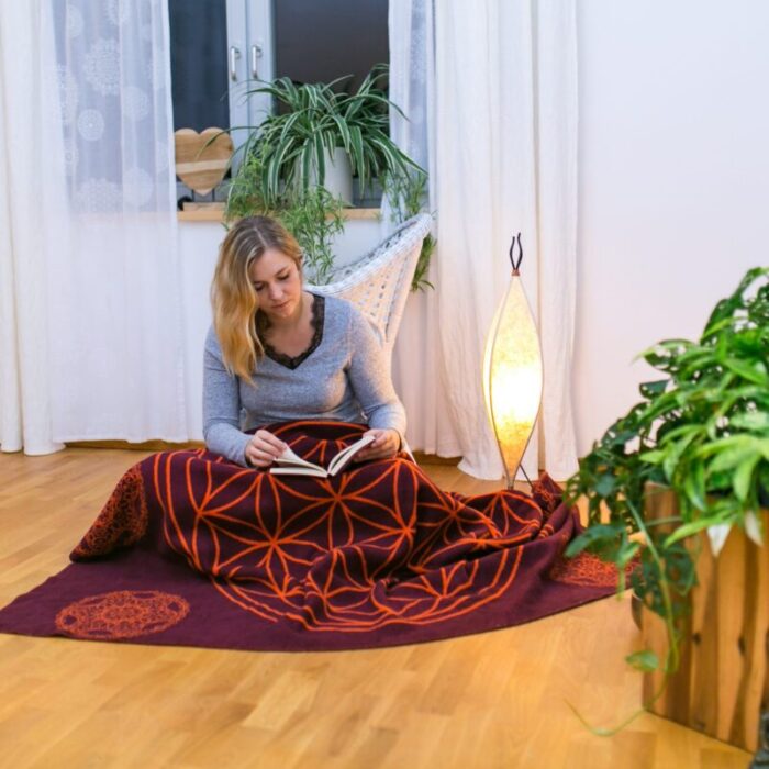 Biologisch katoenen deken Vitality, rood