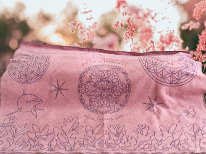 Biologisch katoenen kinderdeken “Love Kids” oudroze/mauve
