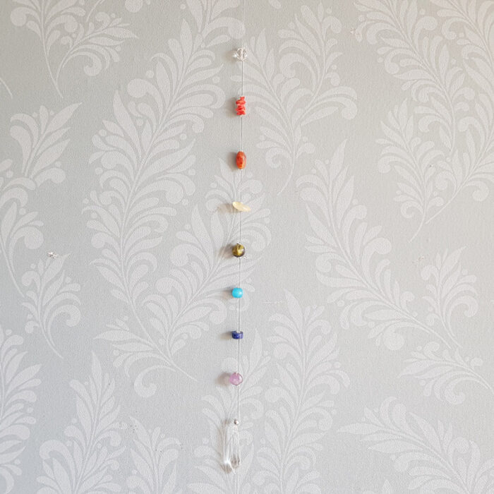 Hanger met langwerpig kristal (facet geslepen)