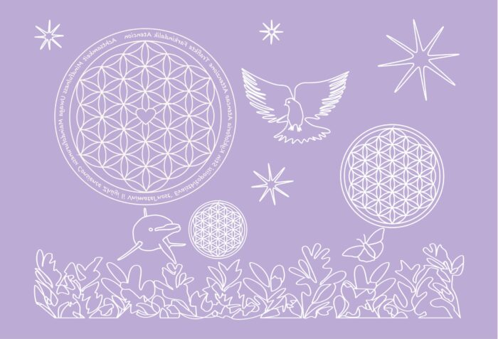Biologisch katoenen deken Mindfulness, lichtroze/lichtpaars - Afbeelding 4