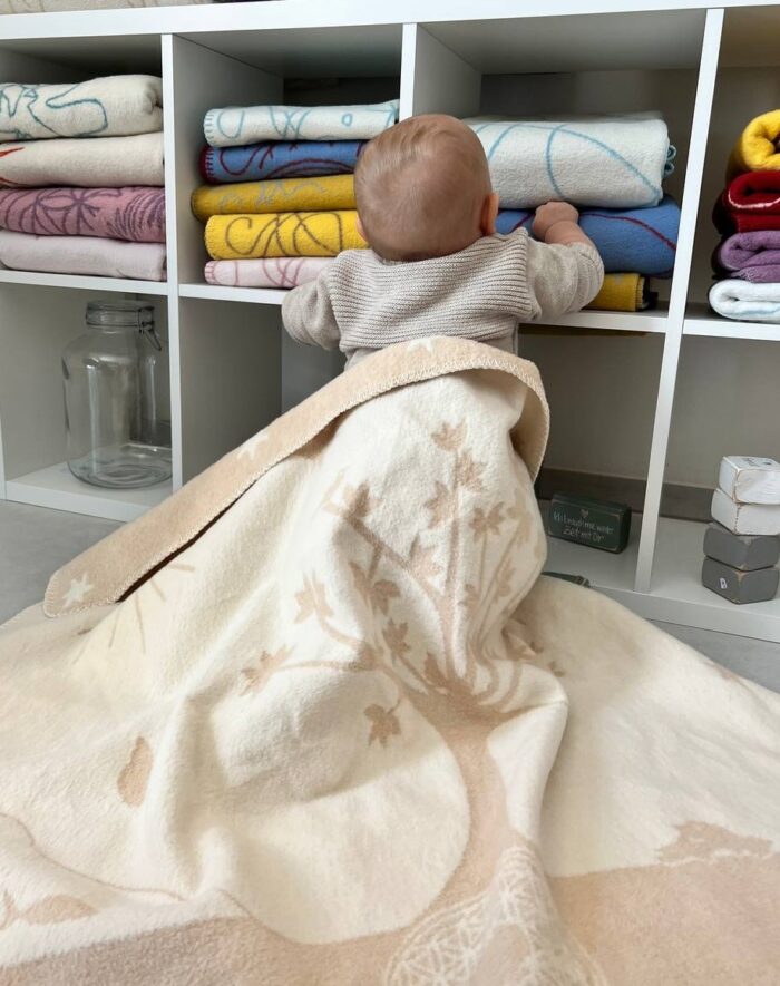 Biologisch katoenen babydeken, natuur/kaneel - Afbeelding 4